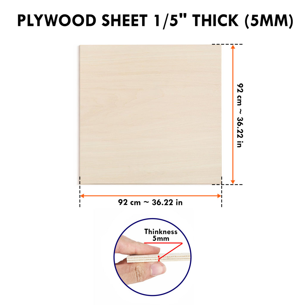 Plywood Sheet 1/5" Thick ( 5mm )