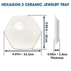 Hexagon 2 Ceramic Jewelry Tray