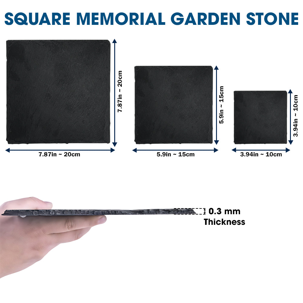 Square Memorial Garden Stone