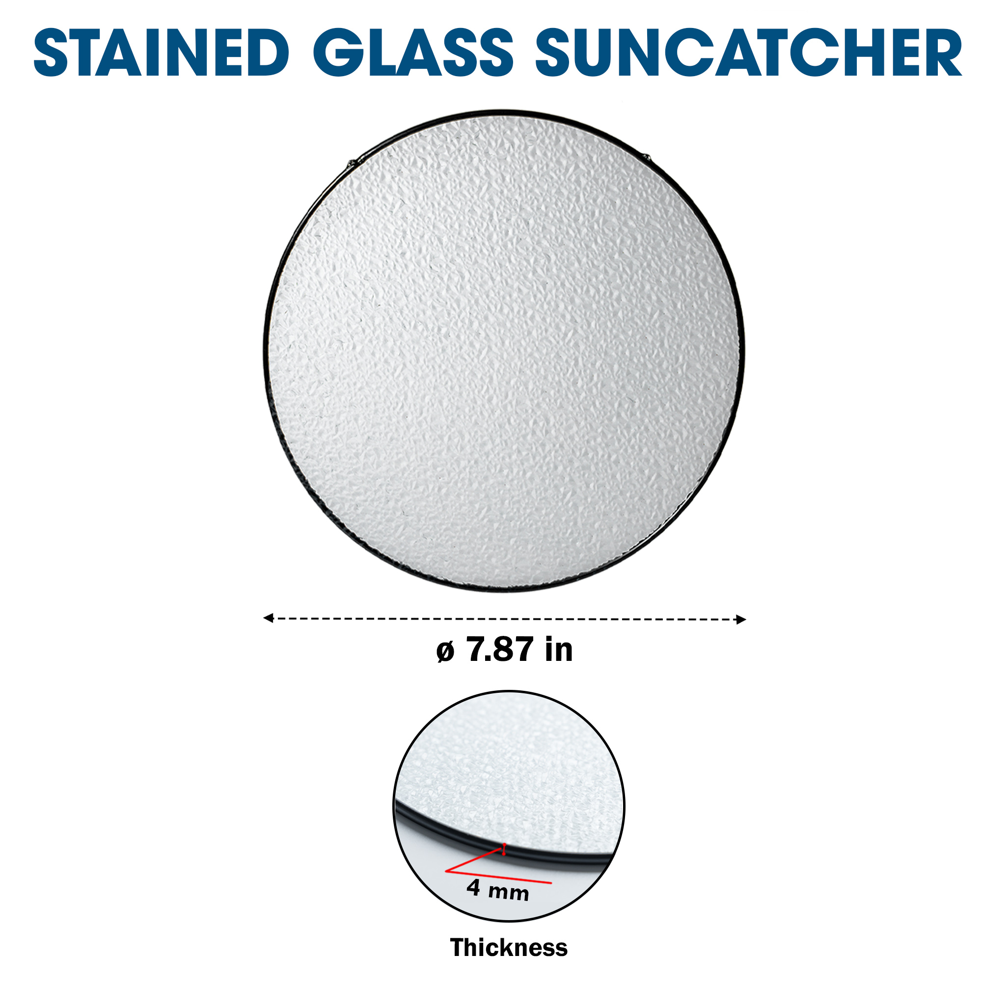 Round Stained Glass Decoration 7.87"