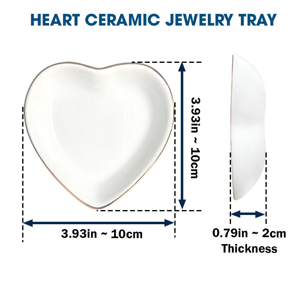 Heart Ceramic Jewelry Tray