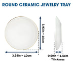 Round Ceramic Jewelry Tray