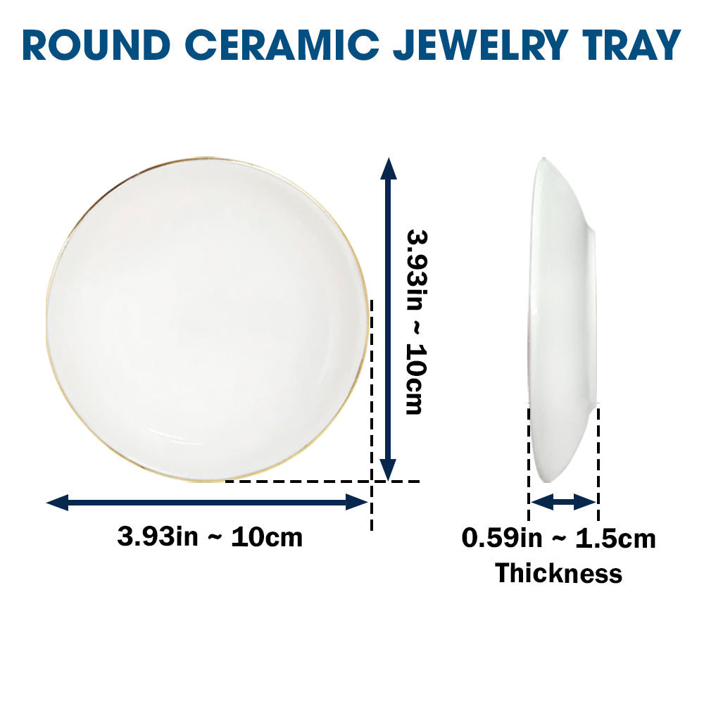 Round Ceramic Jewelry Tray