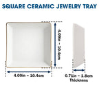 Square Ceramic Jewelry Tray