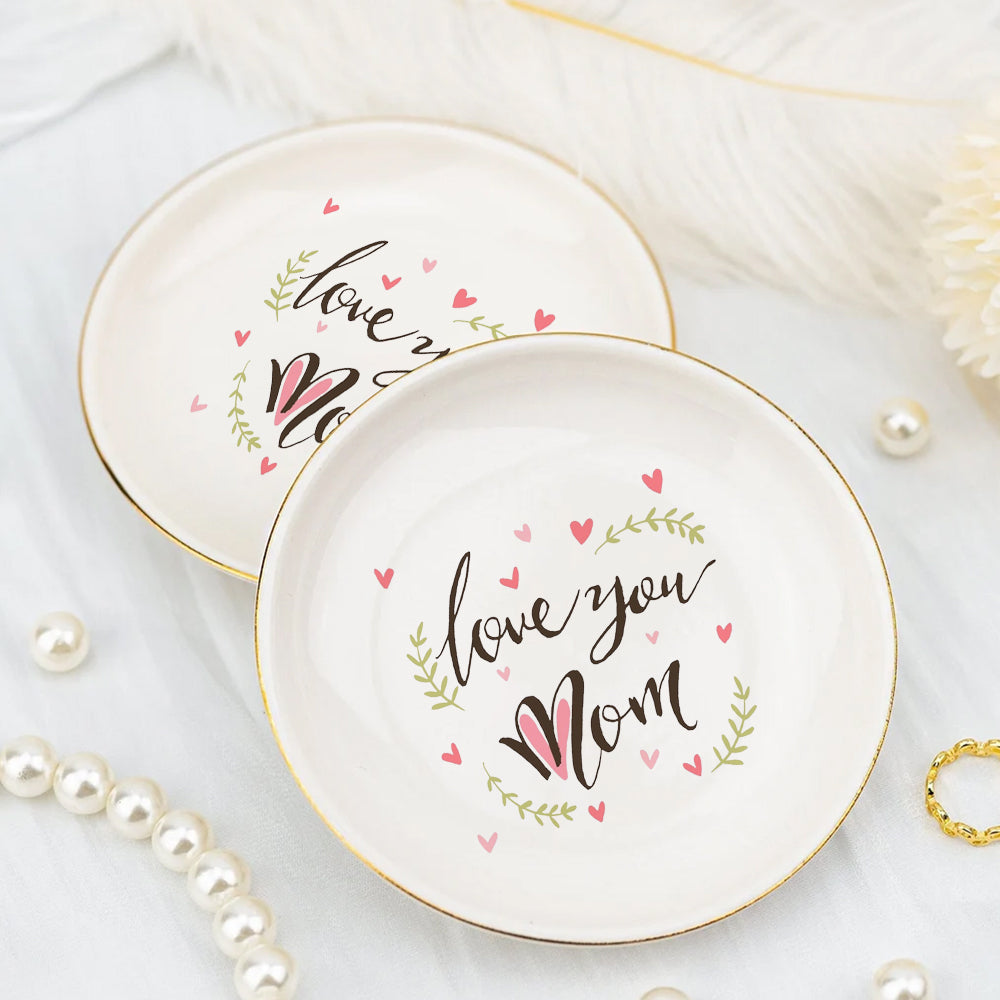 Round Ceramic Jewelry Tray