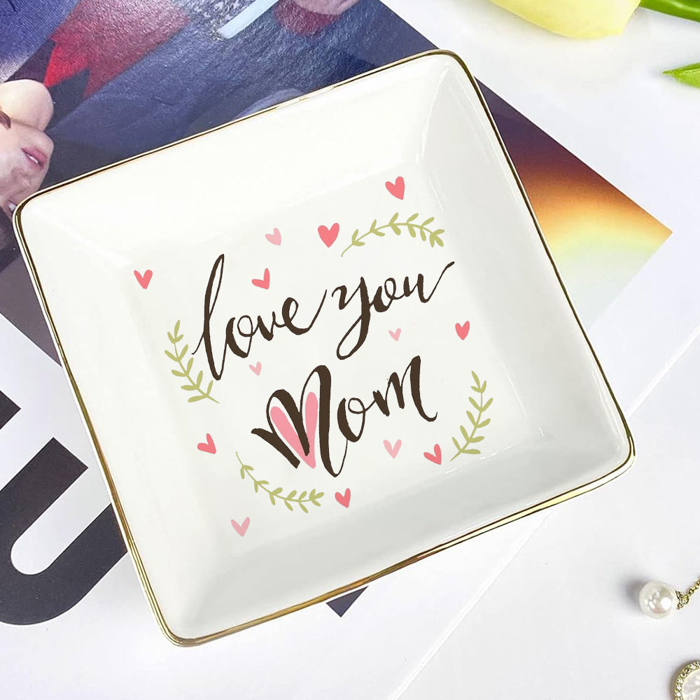 Square Ceramic Jewelry Tray