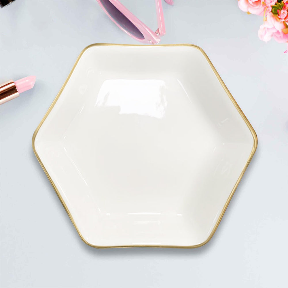 Hexagon 1 Ceramic Jewelry Tray