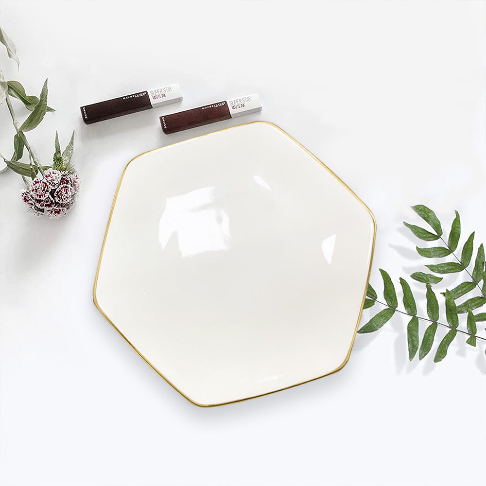 Hexagon 2 Ceramic Jewelry Tray