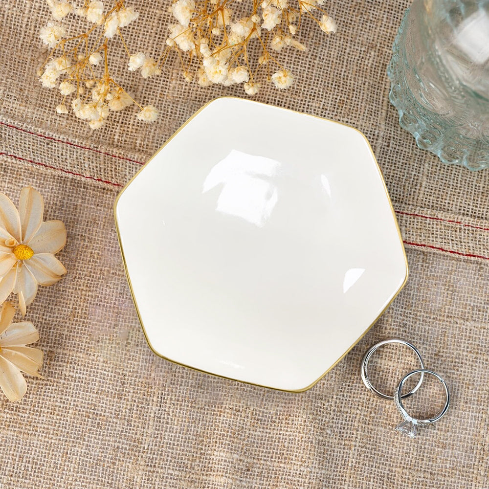 Hexagon 2 Ceramic Jewelry Tray
