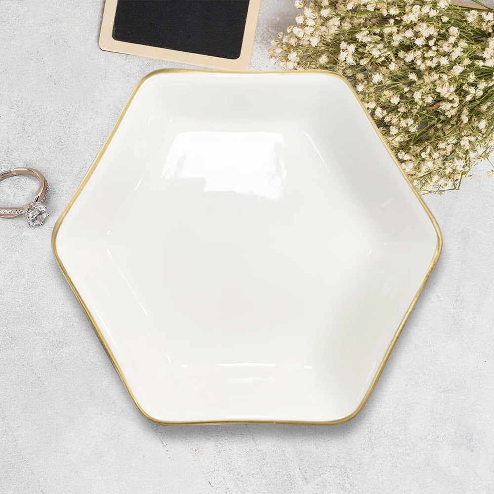 Hexagon 1 Ceramic Jewelry Tray