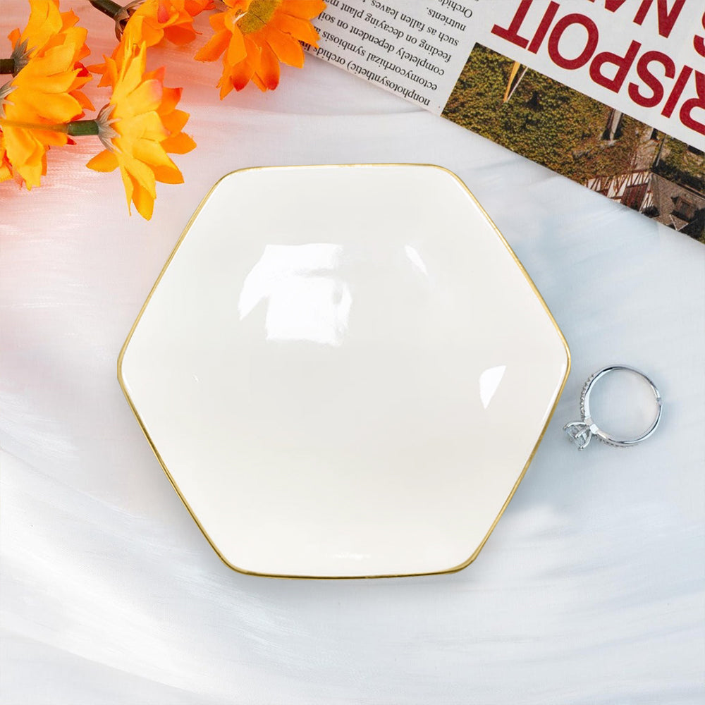 Hexagon 2 Ceramic Jewelry Tray
