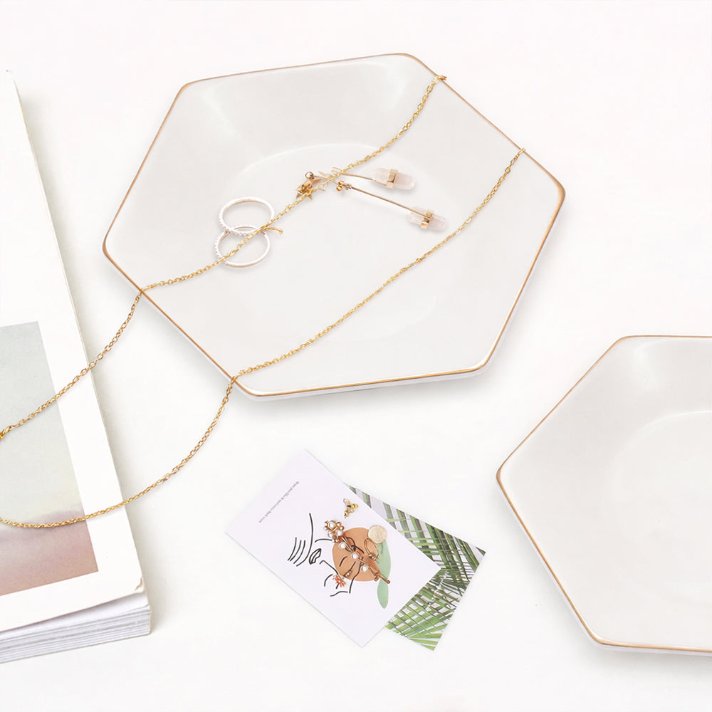 Hexagon 1 Ceramic Jewelry Tray