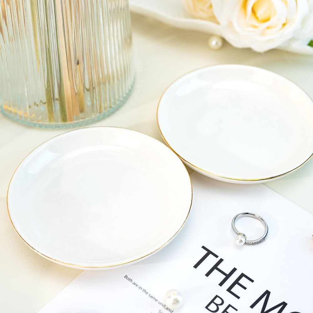 Round Ceramic Jewelry Tray