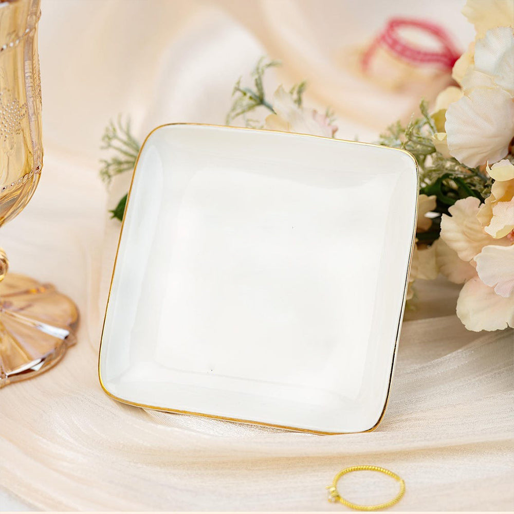 Square Ceramic Jewelry Tray