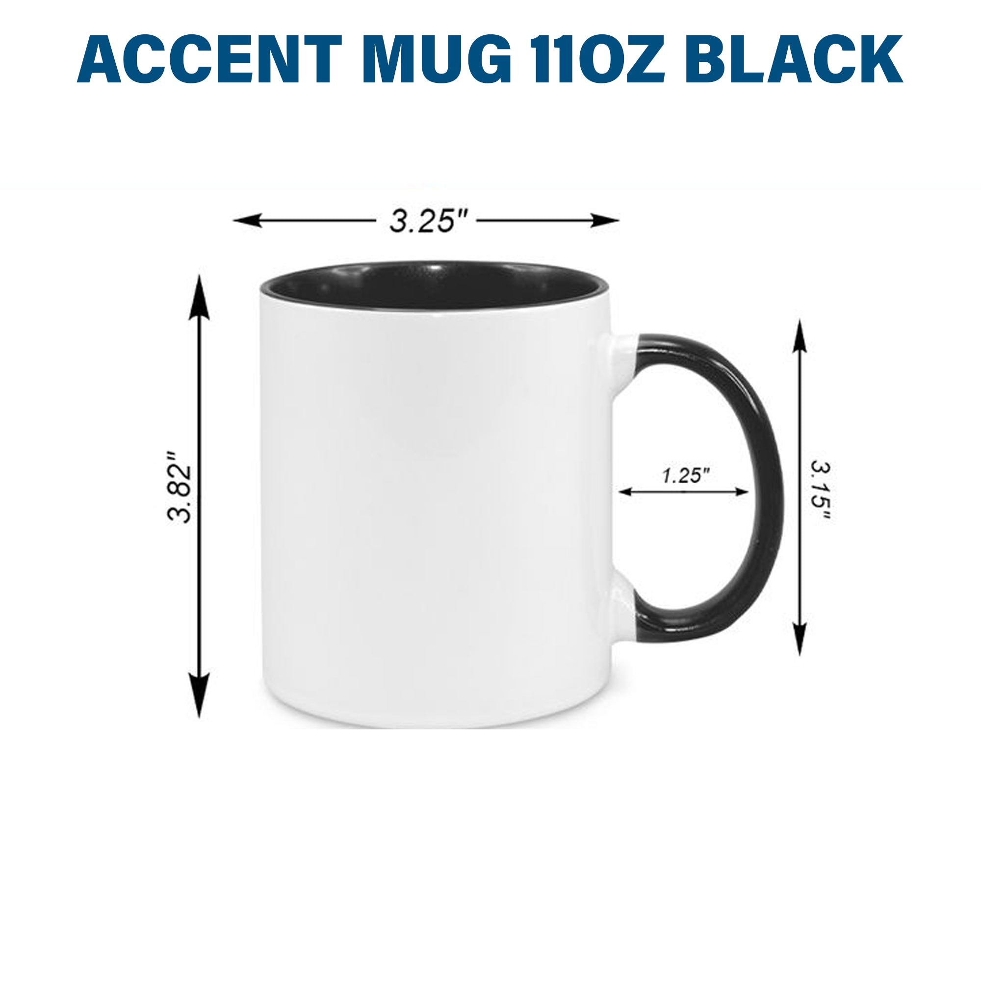 Ceramic Accent Mug 11oz Black