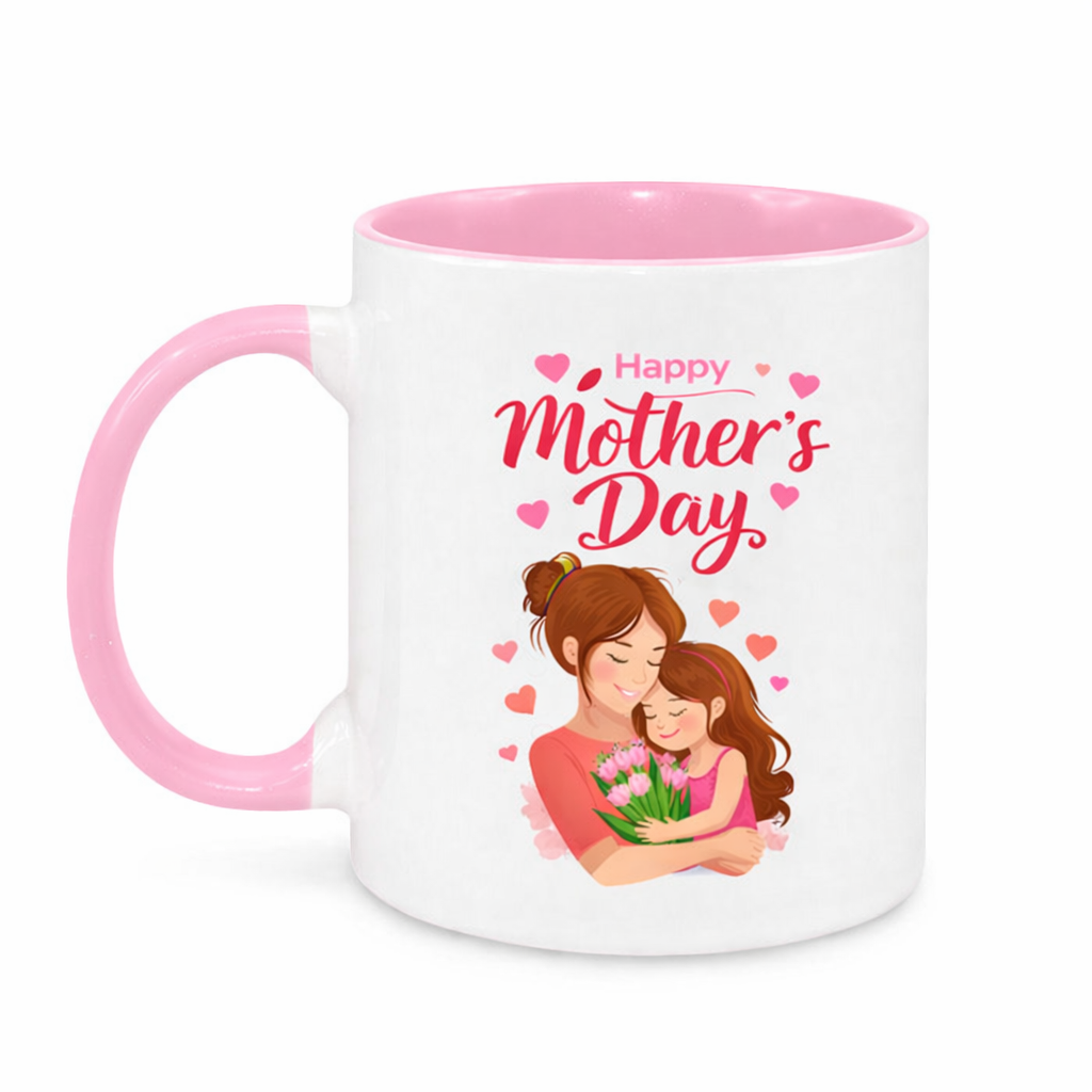 Ceramic Accent Mug 11oz Light Pink