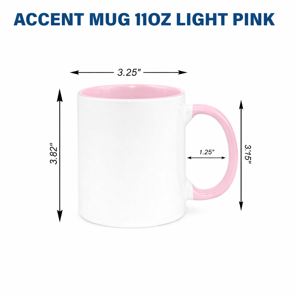 Ceramic Accent Mug 11oz Light Pink