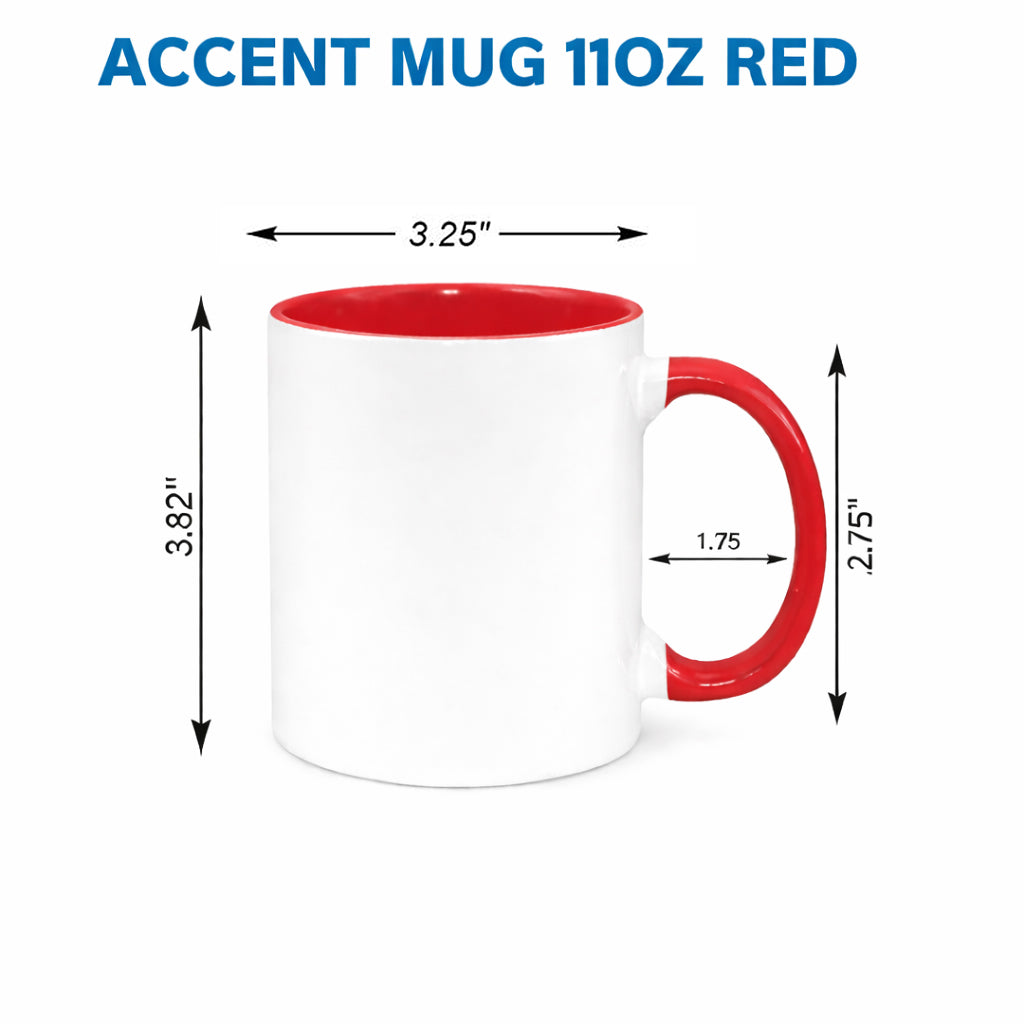 Ceramic Accent Mug 11oz Red