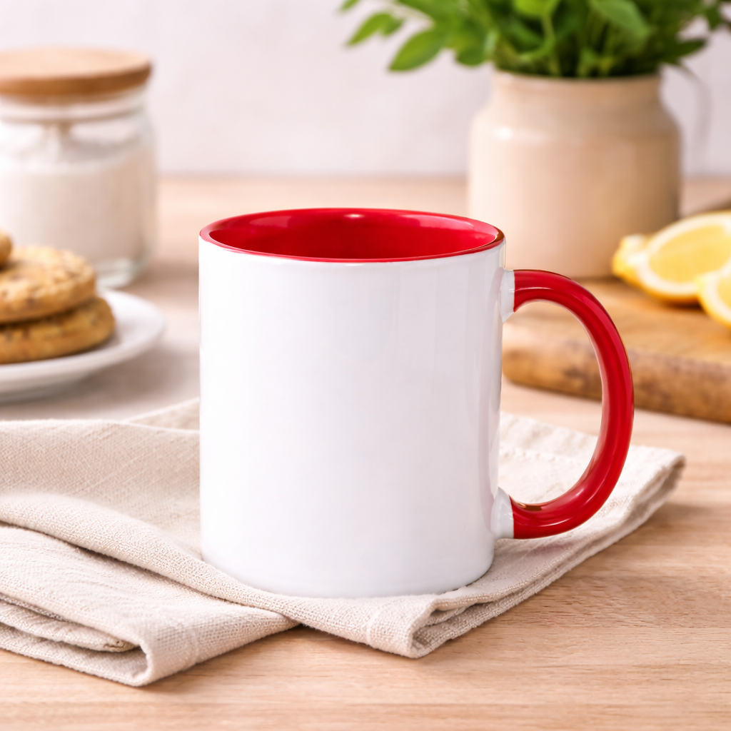 Ceramic Accent Mug 11oz Red