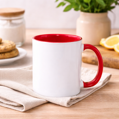 Ceramic Accent Mug 11oz Red