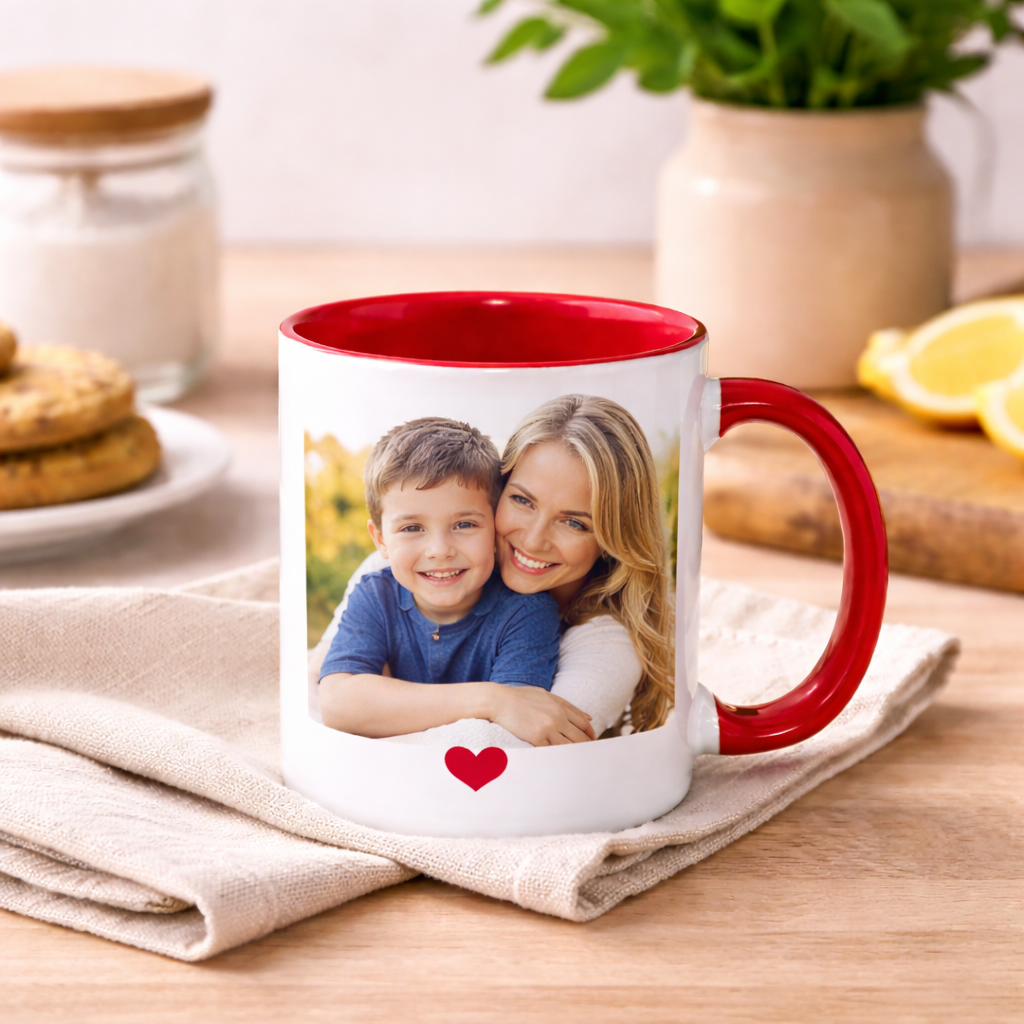 Ceramic Accent Mug 11oz Red