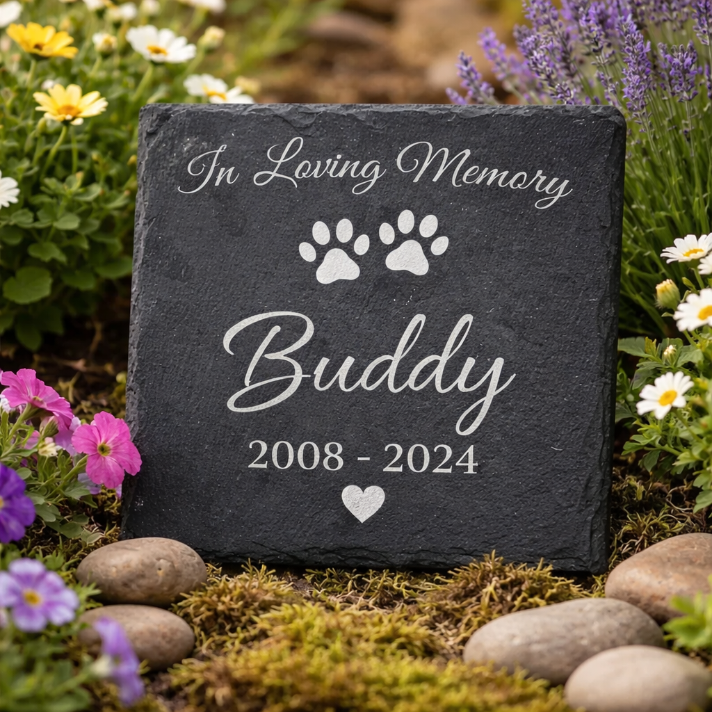 Square Memorial Garden Stone