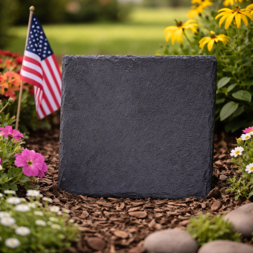 Square Memorial Garden Stone