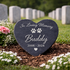 Heart Memorial Garden Stone