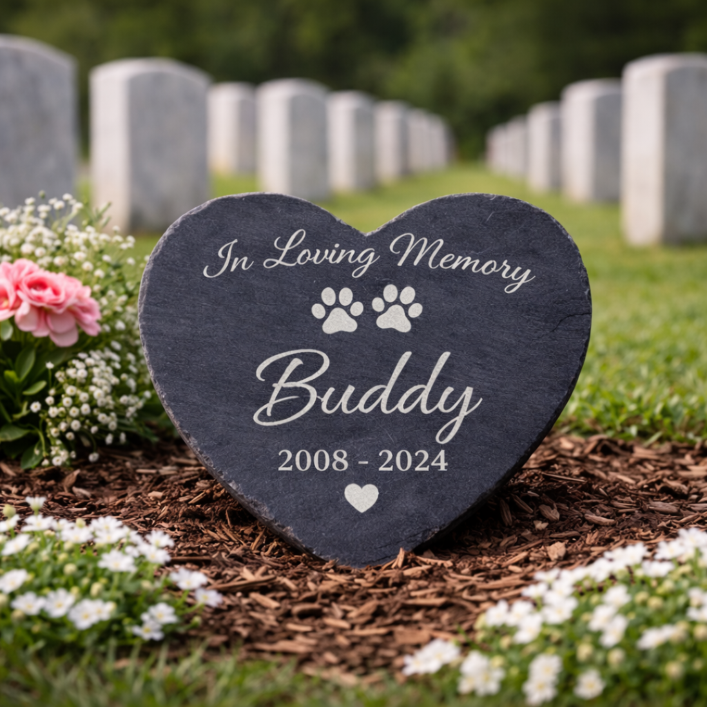 Heart Memorial Garden Stone