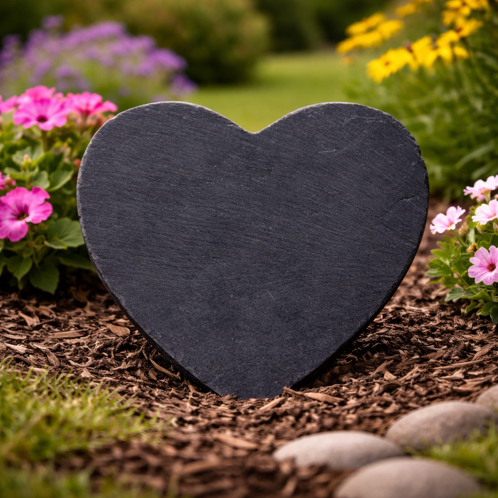 Heart Memorial Garden Stone