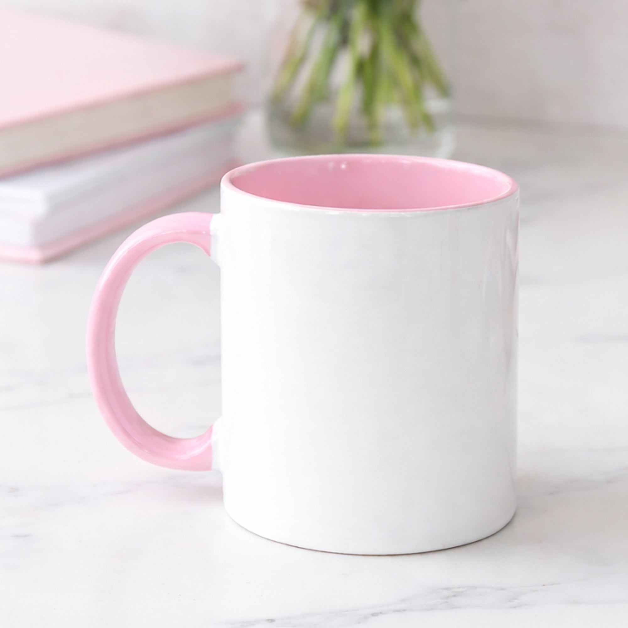 Ceramic Accent Mug 11oz Light Pink