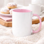 Ceramic Accent Mug 11oz Light Pink