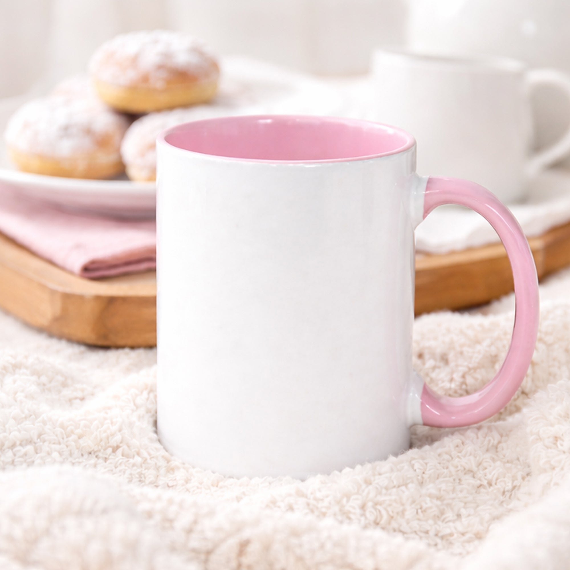 Ceramic Accent Mug 11oz Light Pink