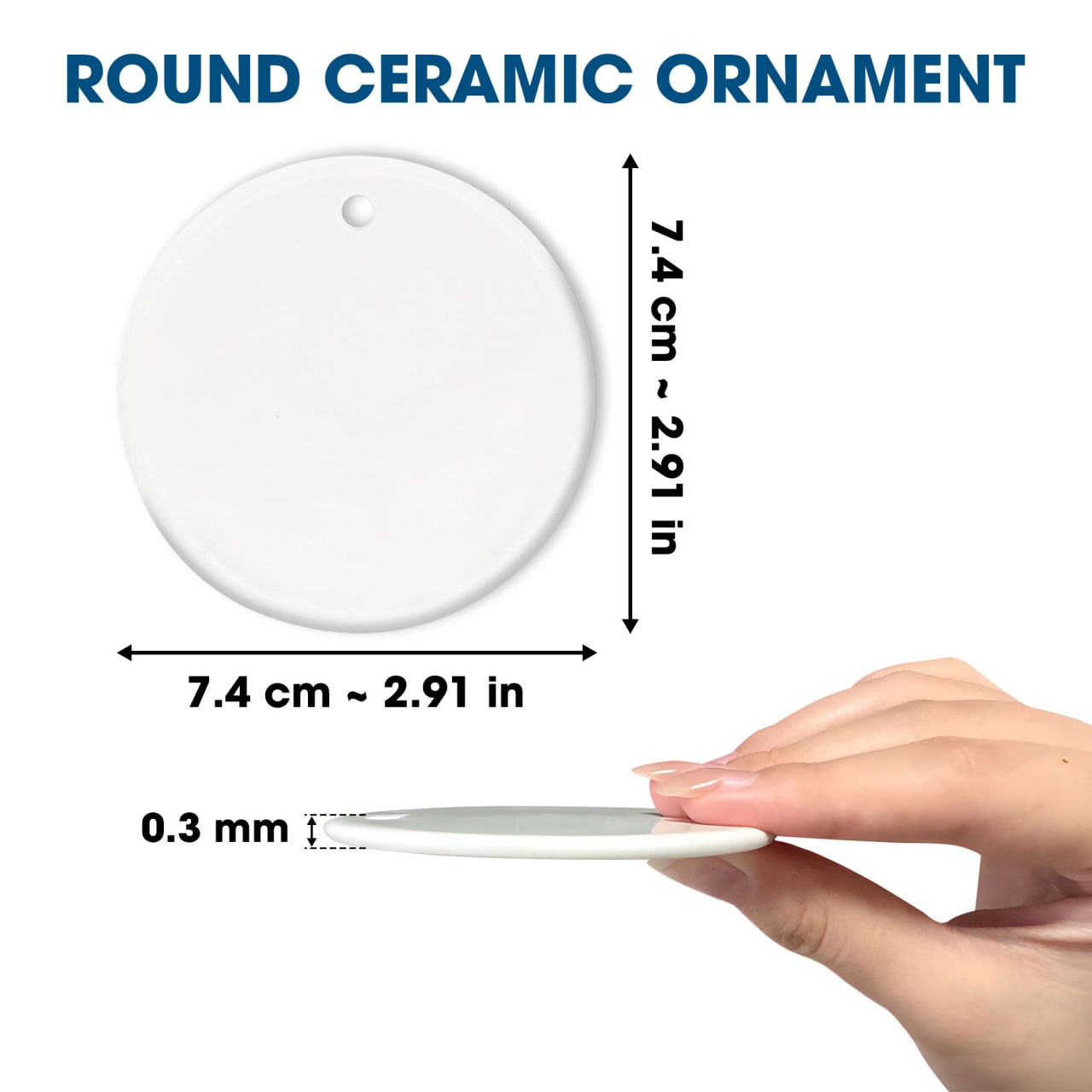Round Ceramic Ornament