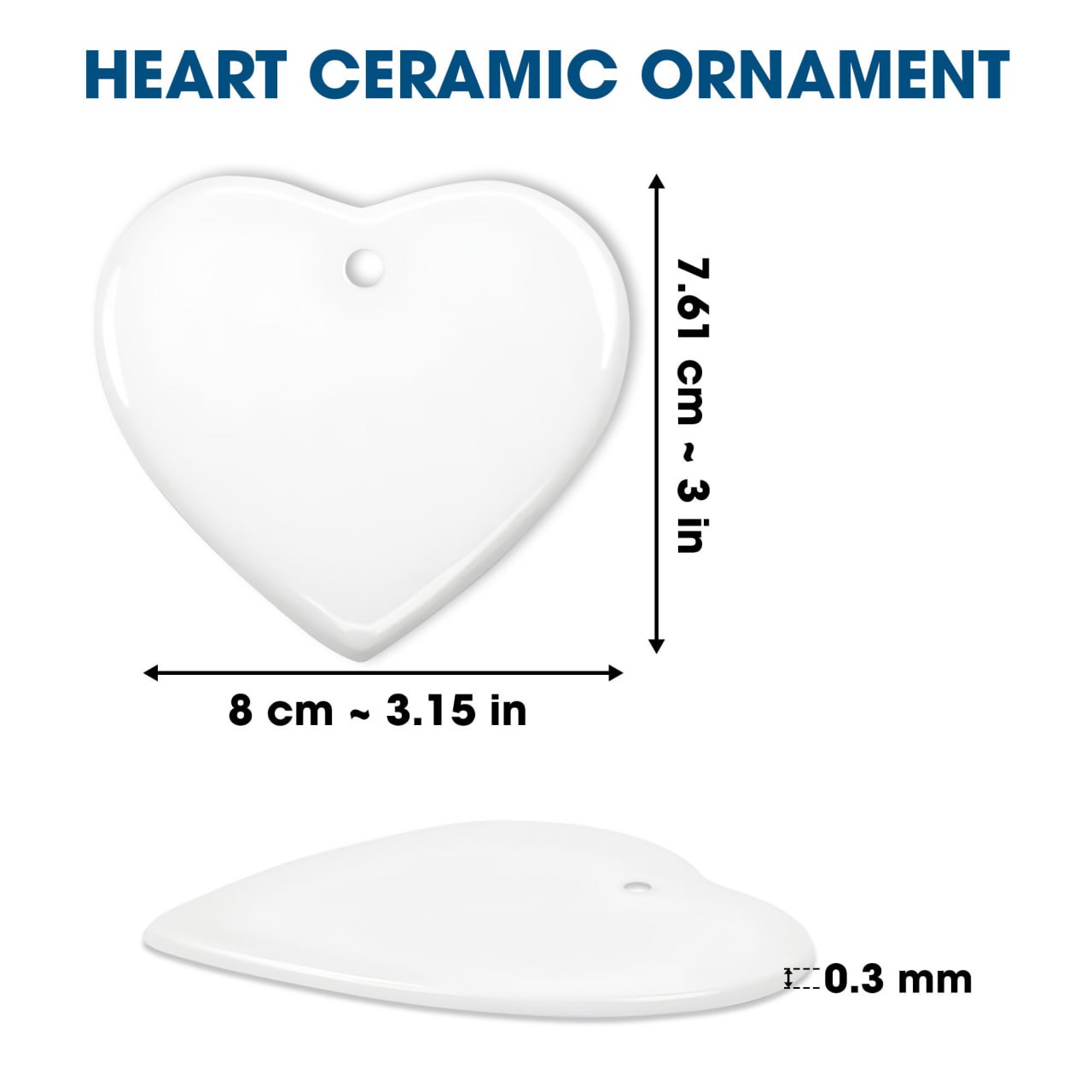 Heart Ceramic Ornament
