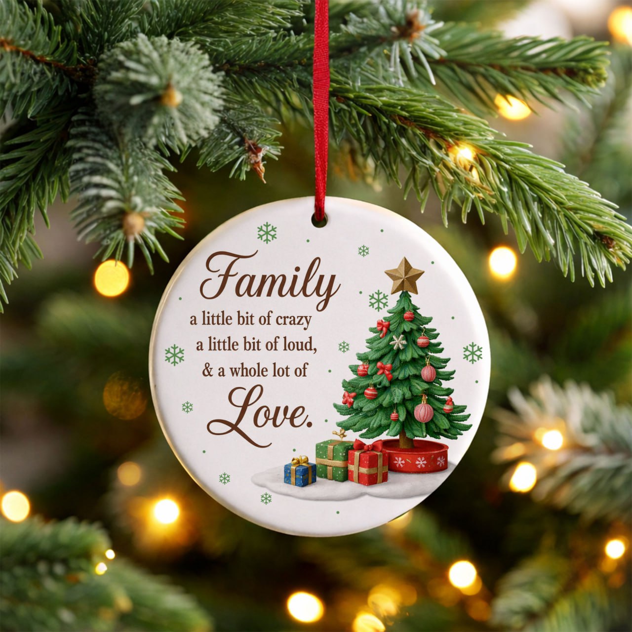 Round Ceramic Ornament