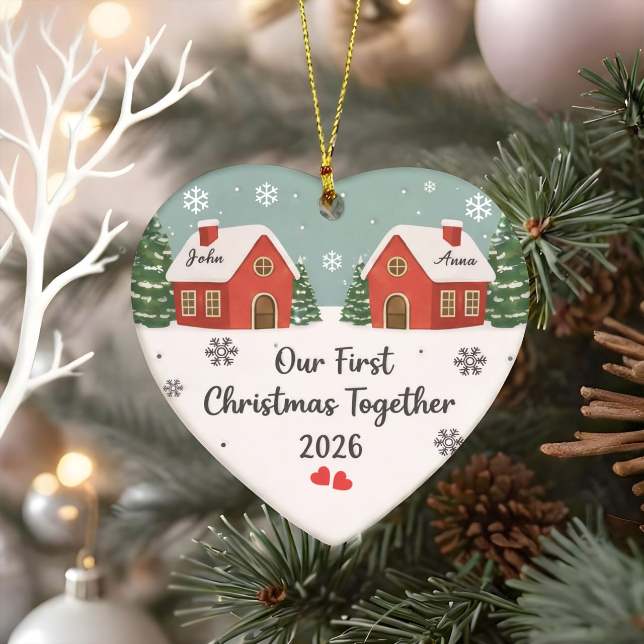 Heart Ceramic Ornament